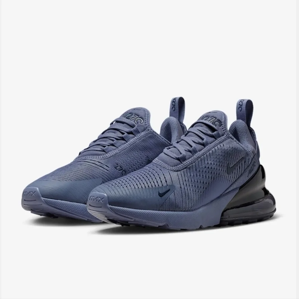 Women's Bling Nike Air Max 270 Navy Blue Sneakers made with Swarovski Crystals